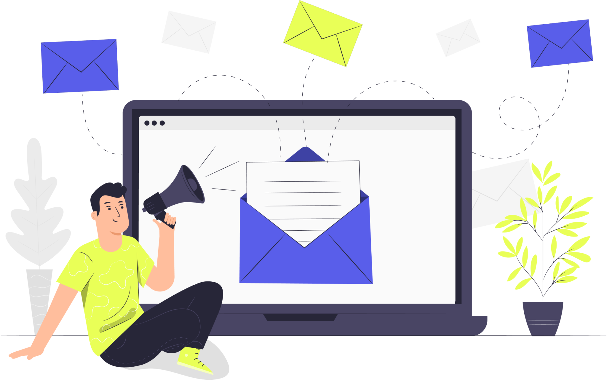 page contact email illustration